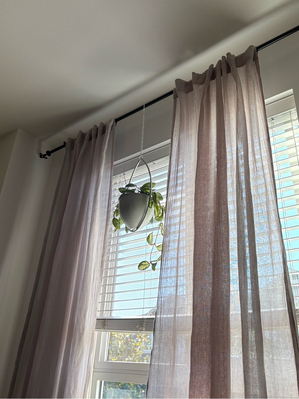 Natural Sheer Curtains in Light Beige - Bouclait NWOT